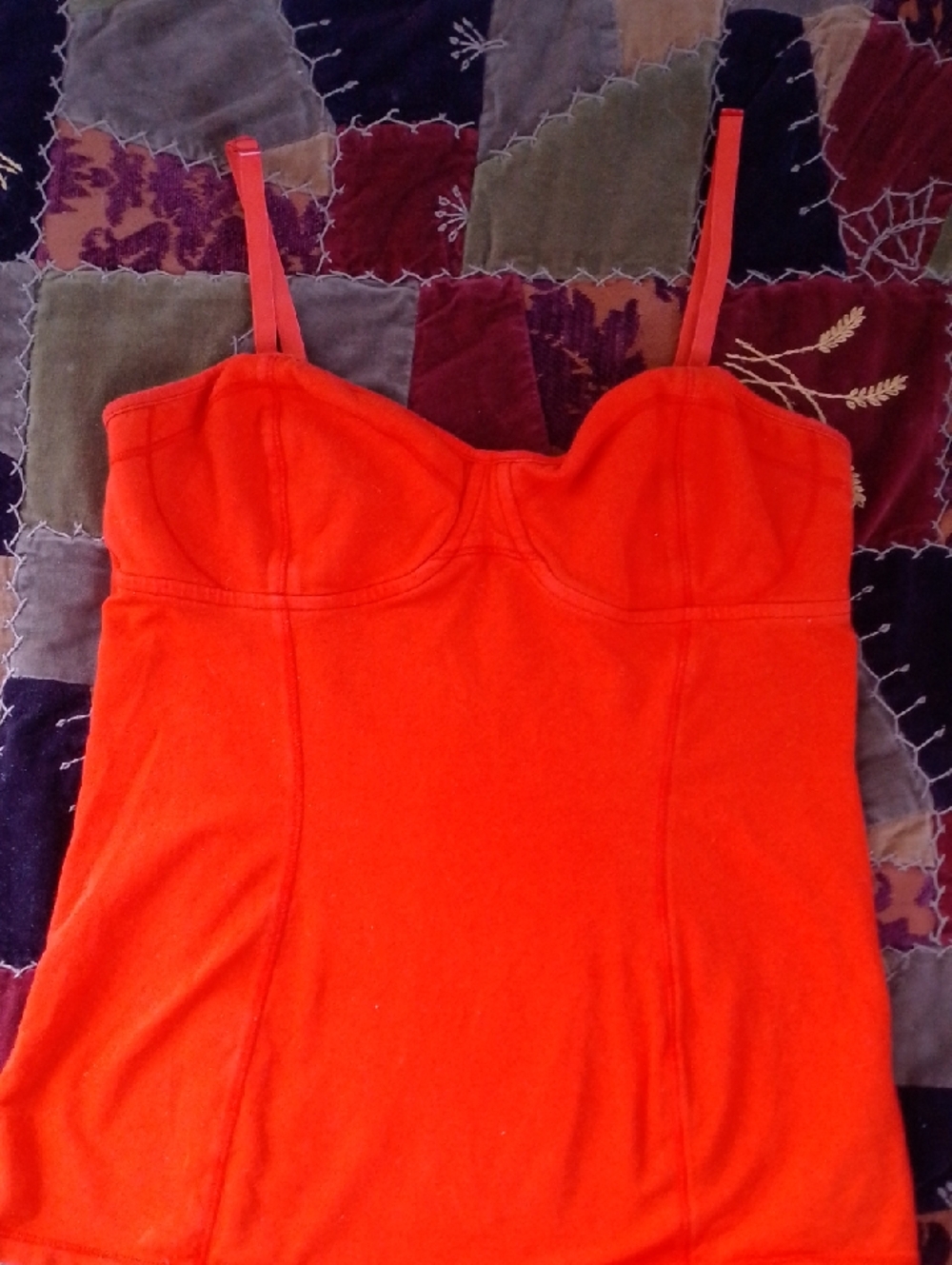 Talula Red 🍒 Y2K Tank Top Built In Bra Intimate Elegant Old School